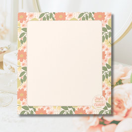 Floral Notepad - Joyful Moments Thankful Heart Notizblock