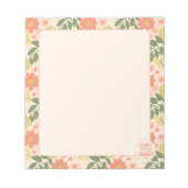 Floral Notepad - Joyful Moments Thankful Heart Notizblock (Vorderseite)