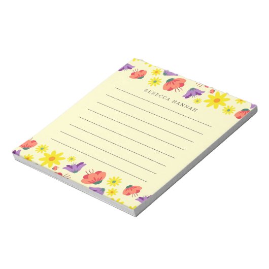 Floral Notepad Notizblock (Rotiert)