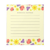 Floral Notepad Notizblock (Vorderseite)
