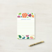 Floral Notepad Post-it Klebezettel (Auf Schreibtisch)