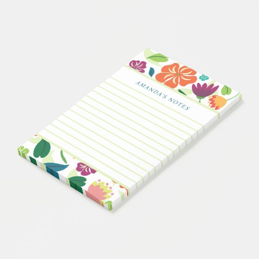 Floral Notepad Post-it Klebezettel (angewinkelt)