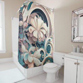 Floral Nouveau Duschvorhang