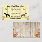 Floral Nubian Dairy Goat Barn Star Visitenkarte (Vorne/Hinten)