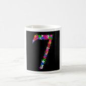 Floral Number Seven Botanical Flower Design Kaffeetasse