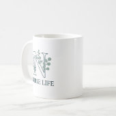Floral Nurse Life Monogram N Kaffeetasse (Vorderseite Links)