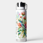 Floral Nurse Mädchen geben Name Tumbler Wasser Fla Trinkflasche (Hinten)