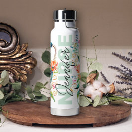 Floral Nurse Mädchen geben Name Tumbler Wasser Fla Trinkflasche