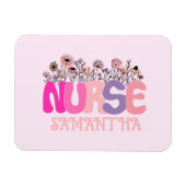 Floral Nurse Magnet (Horizontal)