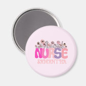 Floral Nurse Magnet (Vorderseite/Rückseite)