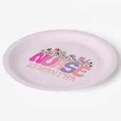 Floral Nurse Pappteller (Schrägansicht)