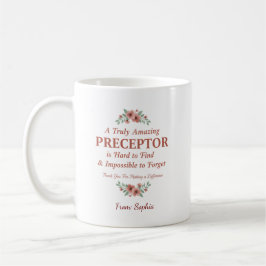 Floral Nurse Preceptor Thank You Mentor Gift Kaffeetasse