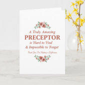 Floral Nurse Preceptor Thank You Mentor Gift Karte (Gelbe Blume)