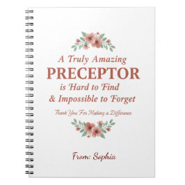 Floral Nurse Preceptor Thank You Mentor Gift Notizblock