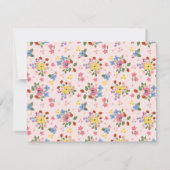 Floral Nursery Hand Drawn Scallop Border Note Card Einladung (Rückseite)