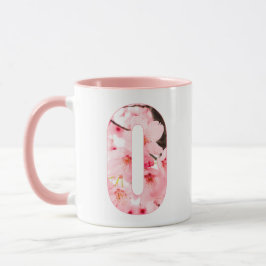 Floral O Initial Mug | Personalized Name & Traits Tasse