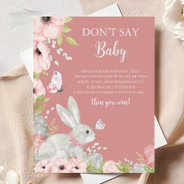 Floral Oaster Baby Shower Say Baby Game nicht Poster