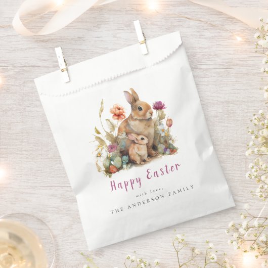 Floral Oaster Bunnies Geschenktütchen (Ausgeschnitten)