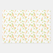 Floral Oaster Bunnies Kinder Ostern Geschenkpapier Set (Vorderseite 3)