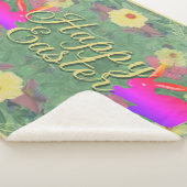 Floral Oaster Bunnies mit Text Sherpadecke (3/4)