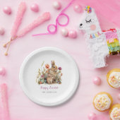 Floral Oaster Bunnies Pappteller (Party)