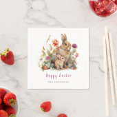 Floral Oaster Bunnies Serviette (Beispiel)