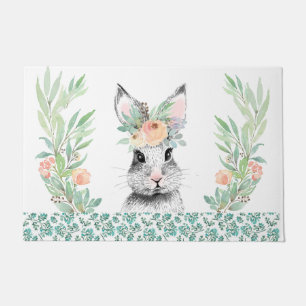 Floral Oaster Bunny Fußmatte