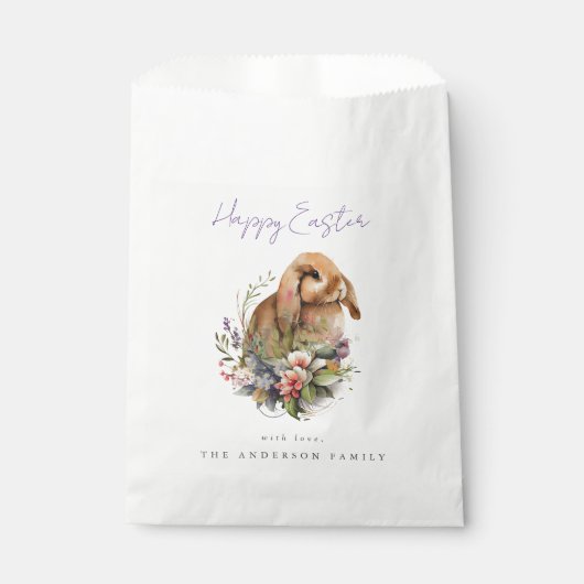 Floral Oaster Bunny Geschenktütchen (Vorderseite)
