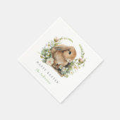 Floral Oaster Bunny Napkins Serviette (Ecke)