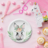 Floral Oaster Bunny Pappteller (Party)