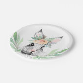 Floral Oaster Bunny Pappteller (Schrägansicht)