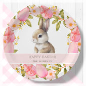 Floral Oaster Bunny | PERSONALISIERT Pappteller