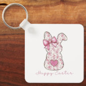 Floral Oaster Bunny Schlüsselanhänger (Vorderseite)