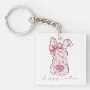 Floral Oaster Bunny Schlüsselanhänger