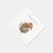 Floral Oaster Bunny Serviette (Ecke)