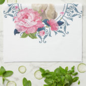 Floral Oaster Rabbit Geschirrtuch (Gefaltet)