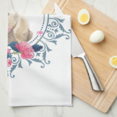 Floral Oaster Rabbit Geschirrtuch (Viertel Falte)