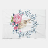 Floral Oaster Rabbit Geschirrtuch (Horizontal)