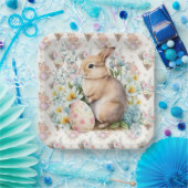 Floral Oaster Rabbit Pappteller (Party)