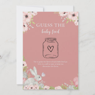 Floral Oaster Ratet die Baby Food Game Card Feiertagskarte