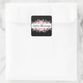 Floral Oaster Segen klassiger benutzerdefinierter  Quadratischer Aufkleber (Tasche)