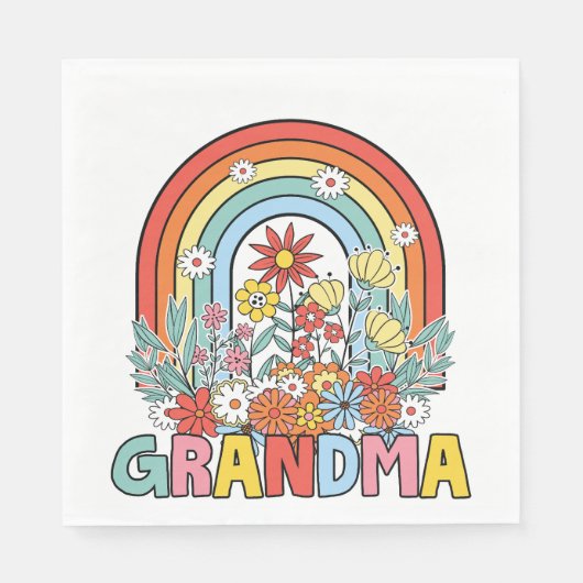 Floral Oma Serviette (Vorderseite)