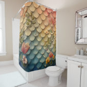 "Floral Ombre Mermaid Scales" Duschvorhang (Beispiel)