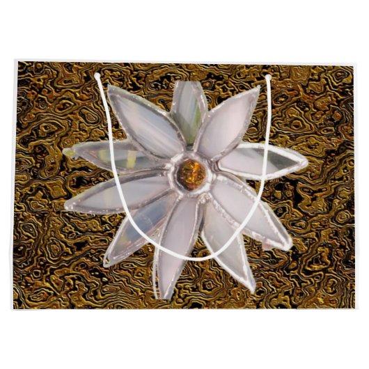 "Floral on Display" (Large) Gift Bag Große Geschenktüte (Rückseite)