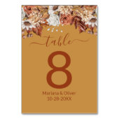 Floral on Gold Fall Tischnummer (Vorderseite)