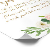 Floral onderly Birthday Time Kapselunterschrift Poster (Ecke)