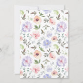 Floral Onederful First birthday Invitation Einladung (Rückseite)