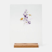 Floral Open Bar Acrylic Sign Acrylschild (Vorderseite)