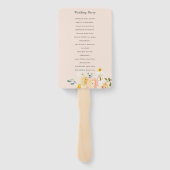 Floral Orange Autumn Pumpkin Wedding Program Fächer (Rückseite)