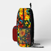 Floral Orange Bedruckter Rucksack (Rechts)